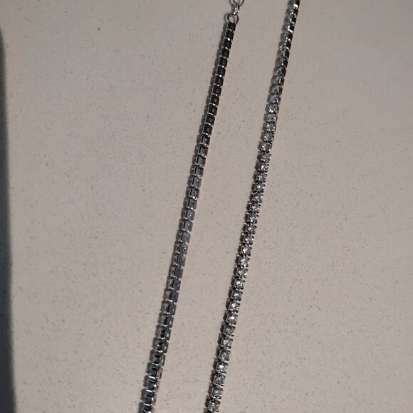 Tennis Necklace with Rhinestones - Picture 6 of 6